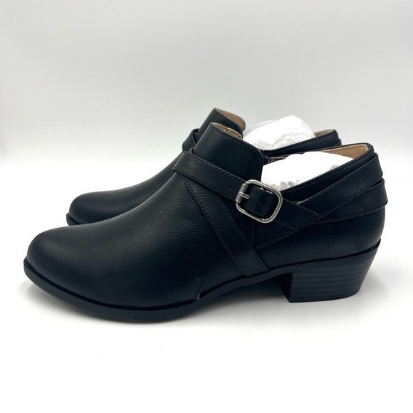 NEW LifeStride Womens Size 7 Adley Black Faux Vegan Leather Ankle Boots‎ Shoes - Picture 7 of 14